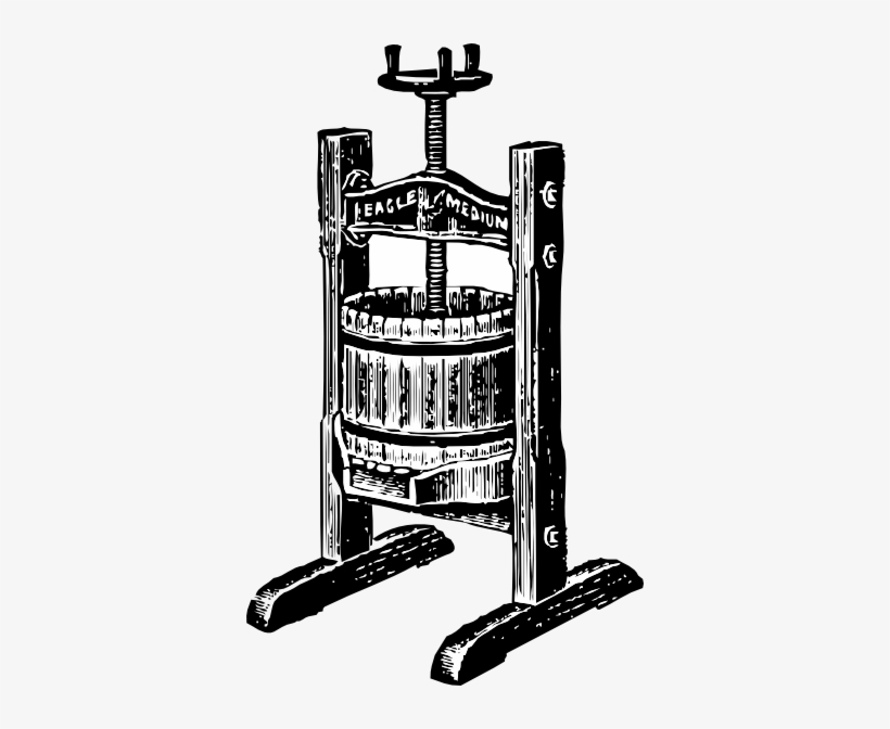 Free Vector Wine Press Clip Art - Wine Press, transparent png download
