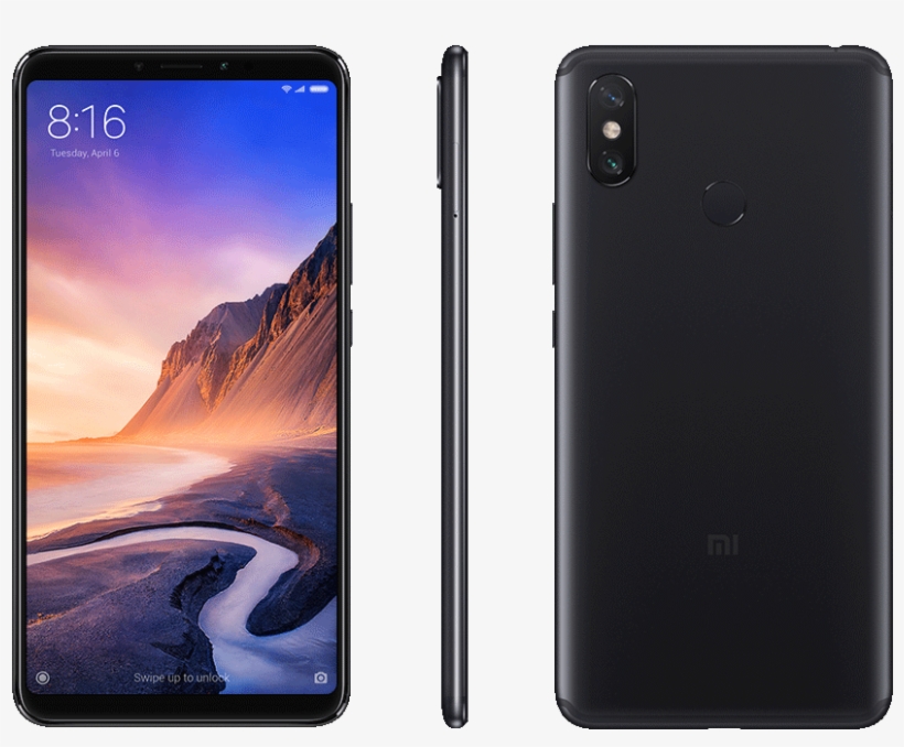 Dimensions - Xiaomi Mi Max 3 Black, transparent png download