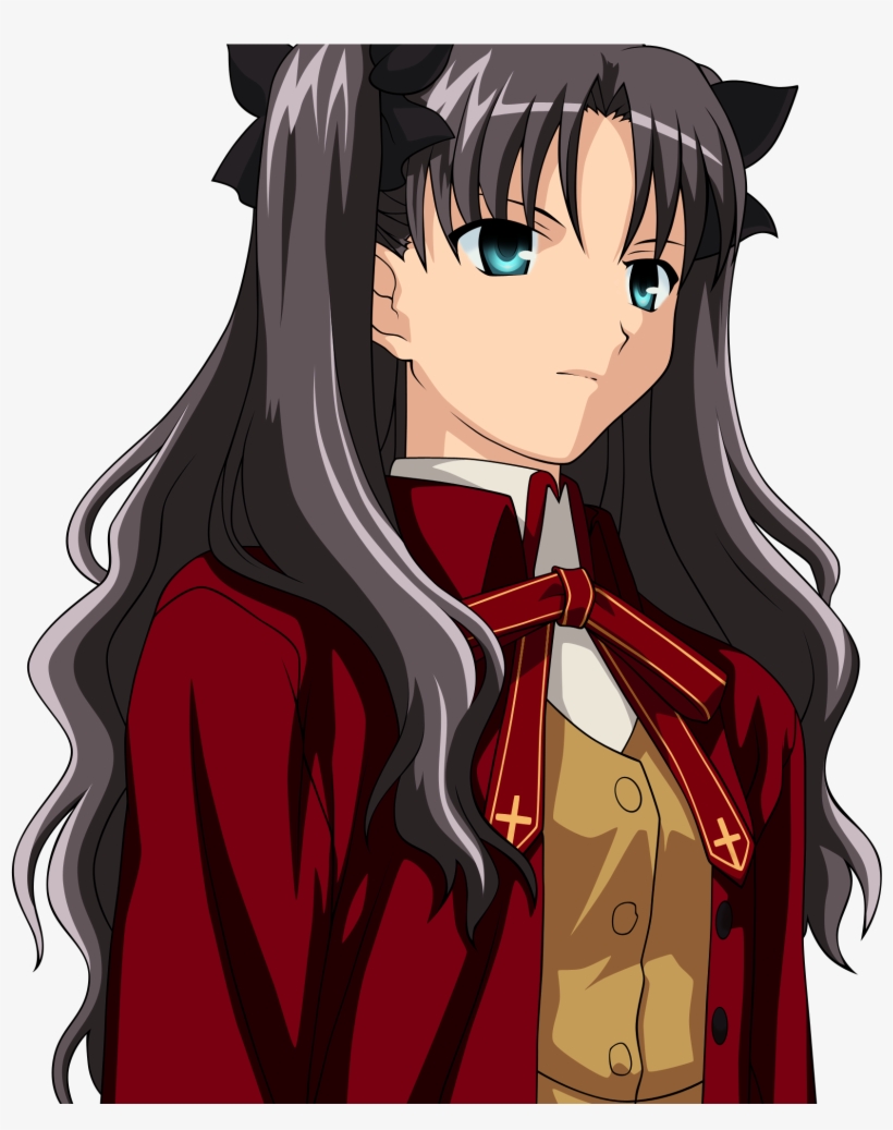 Rin Tohsaka From Fate/stay Night - Fate Stay Night Black Hair, transparent png download