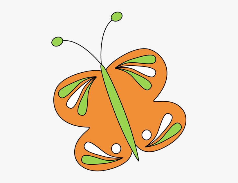 Orange Butterfly - Mycutegraphics Butterfly, transparent png download