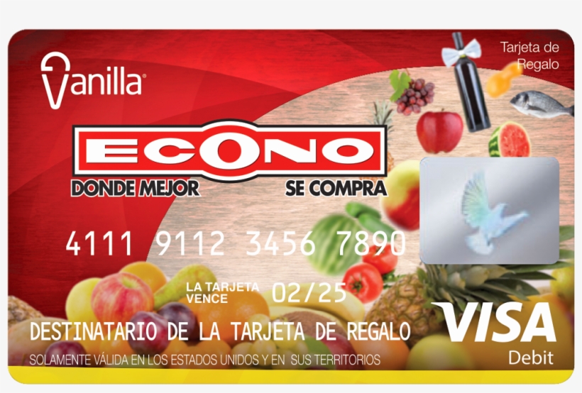 The Econo Prepaid Card Is Backed By The Visa Brand - Econo, transparent png download