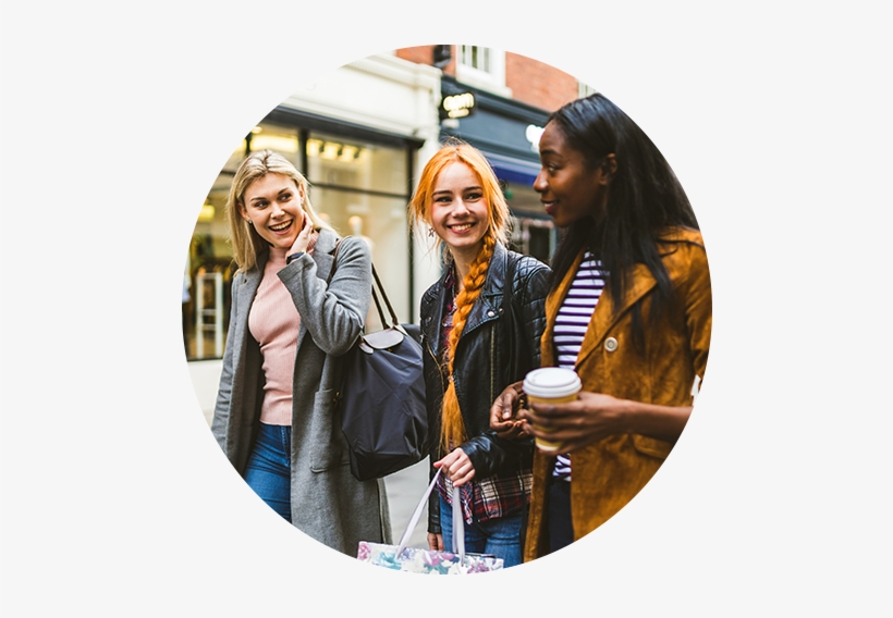 Use Them Everywhere Visa Is Accepted - Walking Three Girls Clipart, transparent png download