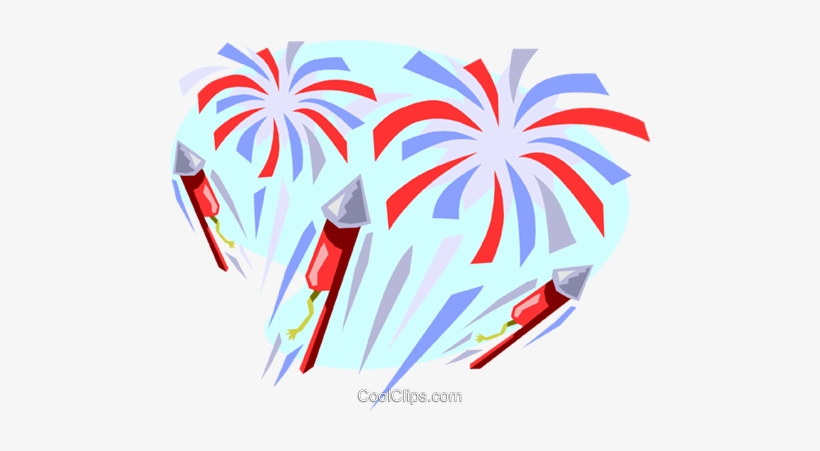 Fireworks Display Royalty Free Vector Clip Art Illustration - Fireworks Clip Art, transparent png download