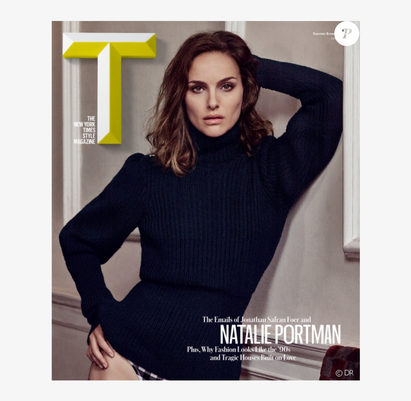 Natalie Portman En Couverture De La Revue T Pour Le - Natalie Portman T Magazine, transparent png download