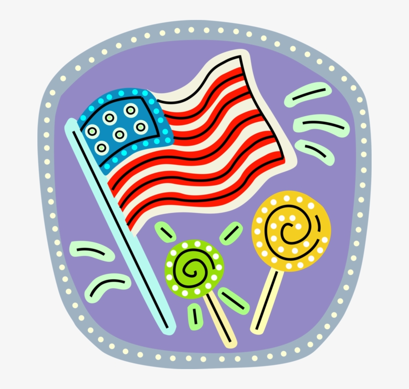 Vector Illustration Of American Independence Day 4th - State Flower, transparent png download