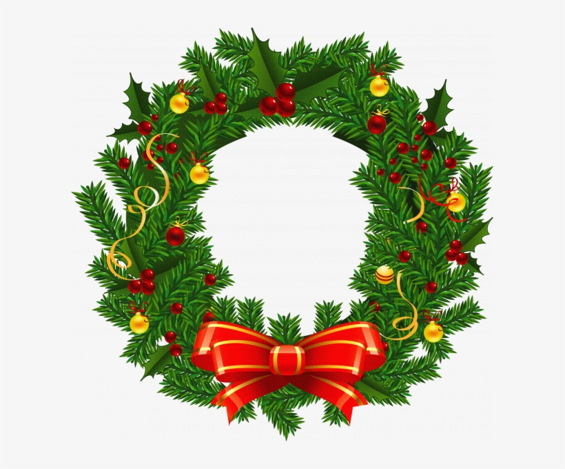 Downtown Holiday Market - Christmas Wreath Clipart Png, transparent png download