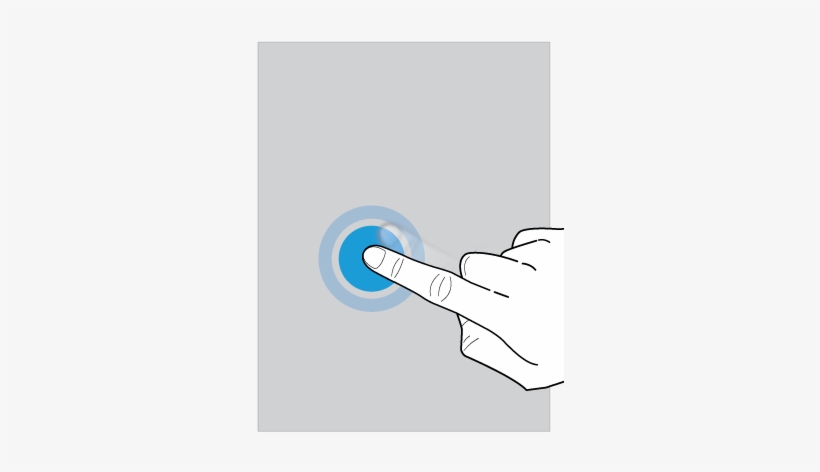Screen Showing A Finger Tapping An Item - Acciones Basicas En Pantallas Tactiles, transparent png download