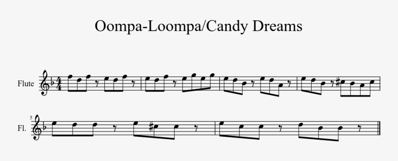 Oompa-loompa/candy Dreams Sheet Music 1 Of 1 Pages - Marketing Strategy, transparent png download