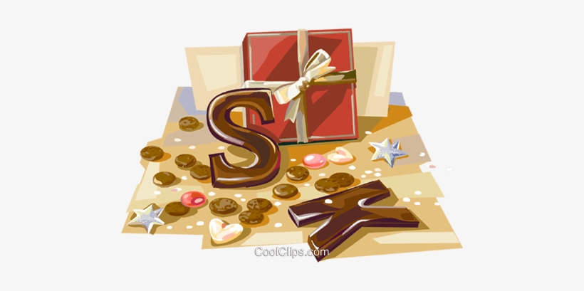 Dutch Christmas Chocolate Letters Royalty Free Vector - Christmas Day, transparent png download