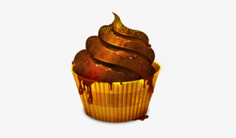 Chocolate Cupcake Psd - Chocolate Cupcake Vector Png, transparent png download