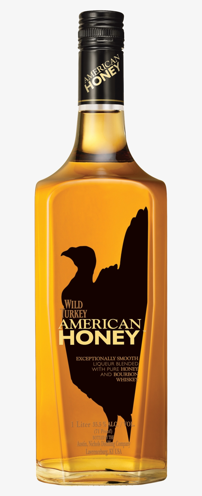 Wild Turkey American Honey Liqueur 1l - Wild Turkey American Honey 700ml, transparent png download