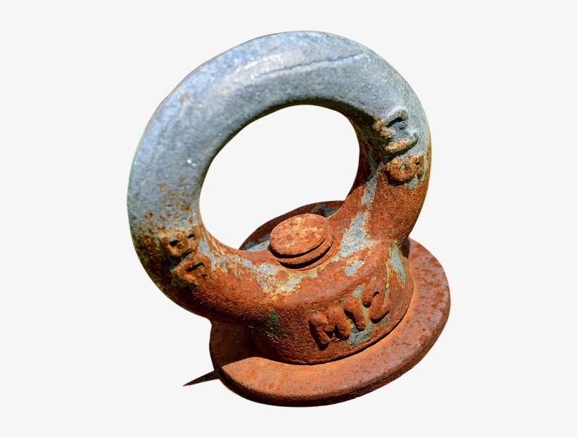 Peel N Stick Poster Of Isolated Eyelet Eye Bolt Frame - Iron Hook Vertical Rusted Png, transparent png download