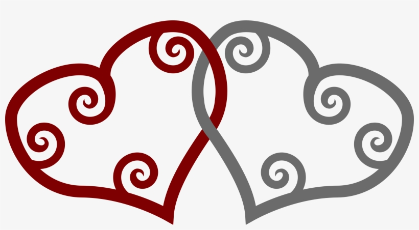 This Free Icons Png Design Of Red & Silver Maori Hearts, transparent png download