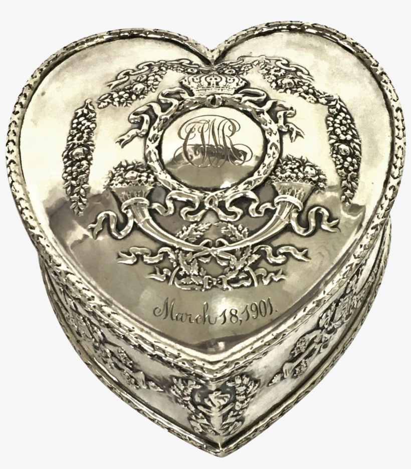 Antique Bailey, Banks & Biddle Sterling Silver Heart - Illustration, transparent png download