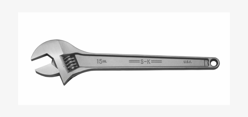 15" Adjustable Wrench - Sk Tools - Made In The Usa Sk8015 Adjustable Wrench, transparent png download