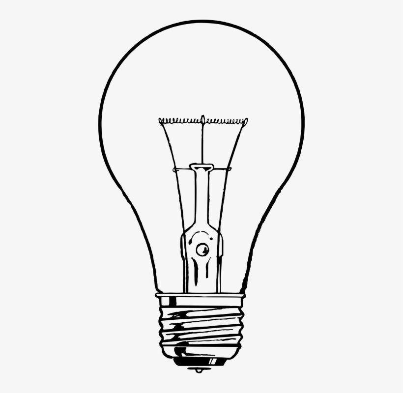 Drawn Light Bulb Public Domain Incandescent Light Bulb Drawing PNG