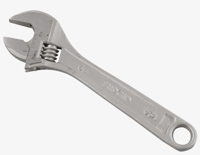 Ridgid Adjustable Wrenches - Adjustable Spanner, transparent png download