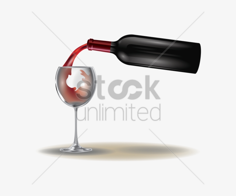 Pour Wine Into Bottle Clipart Wine Glass Red Wine - Pour Wine Bottle Logo, transparent png download