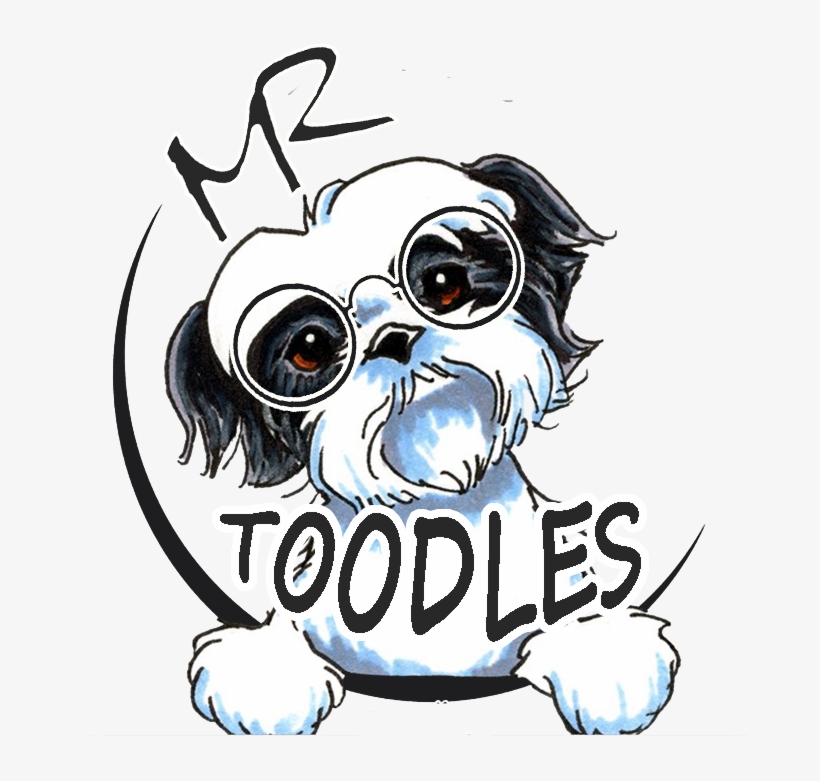 Mr Toodles - Black And White Shih Tzu Cartoon, transparent png download