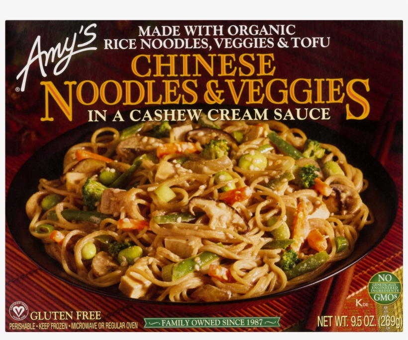 Amy's Kitchen Chinese Noodles & Veggies In A Cashew - Amy's Kitchen Amy's Chinese Noodles & Veggies, transparent png download