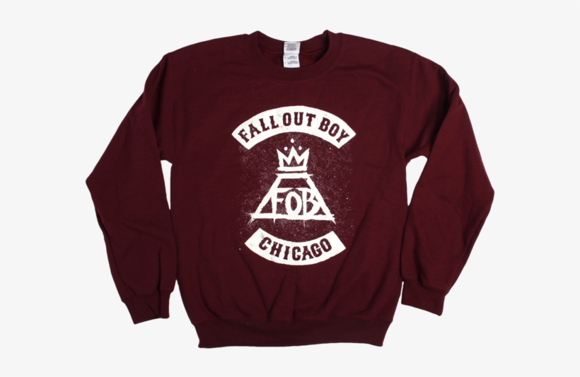 Maroon Chicago City Crewneck Fall Out Boy Chicago City - Fall Out Boy Chicago Sweatshirt, transparent png download