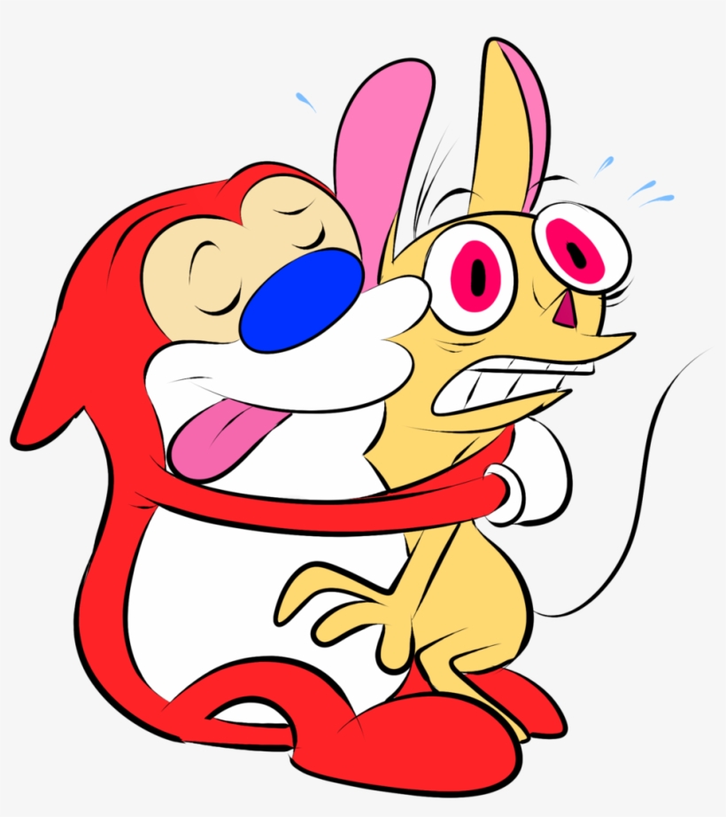 Stimpy Hugging Ren - Stimpson J. Cat, transparent png download