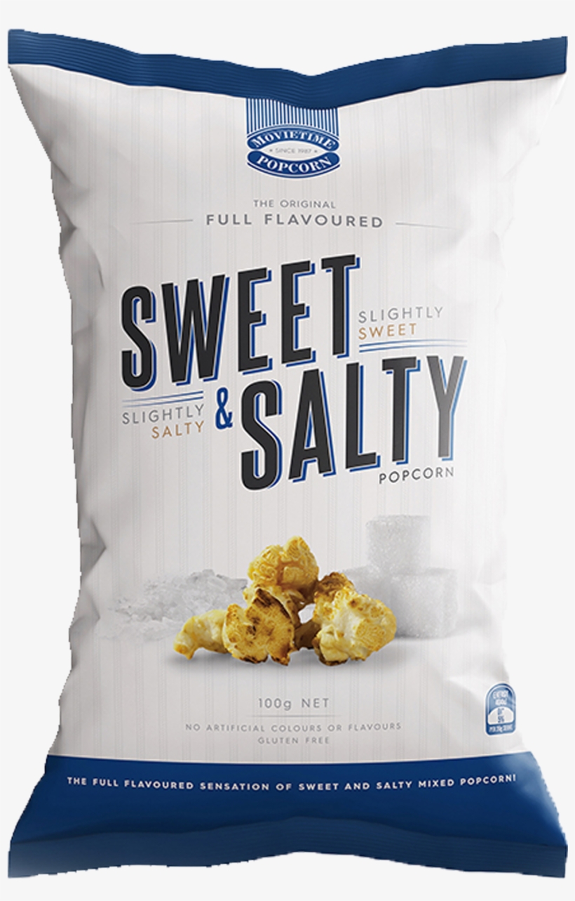 Movietime Sweet & Salty Popcorn 100g - Movietime Sweet & Salty Popcorn, transparent png download