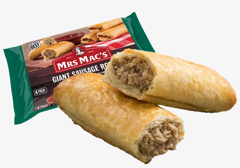 Giant Sausage Roll 4 Pack - Mrs Max Bacon And Egg Roll, transparent png download