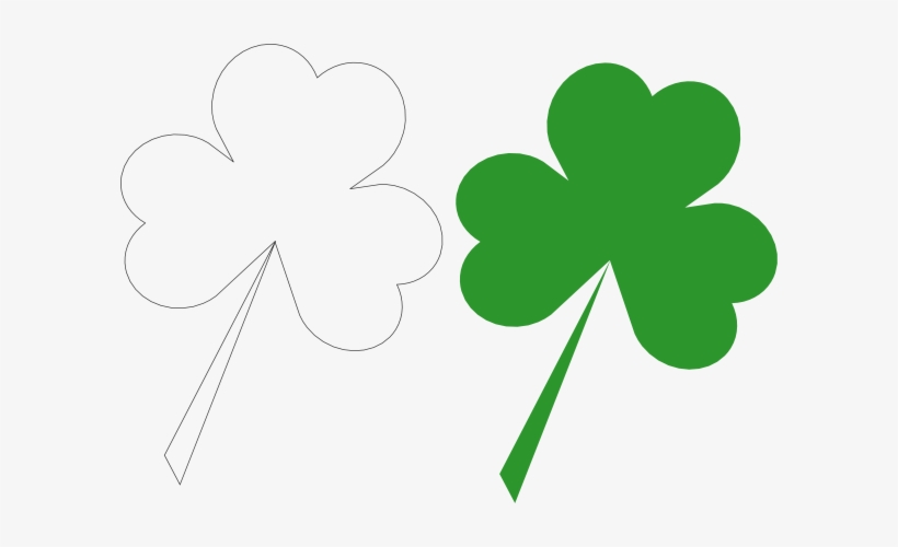 How To Set Use Shamrock Outline And Silhouette Svg - Shamrock Silhouette Png, transparent png download