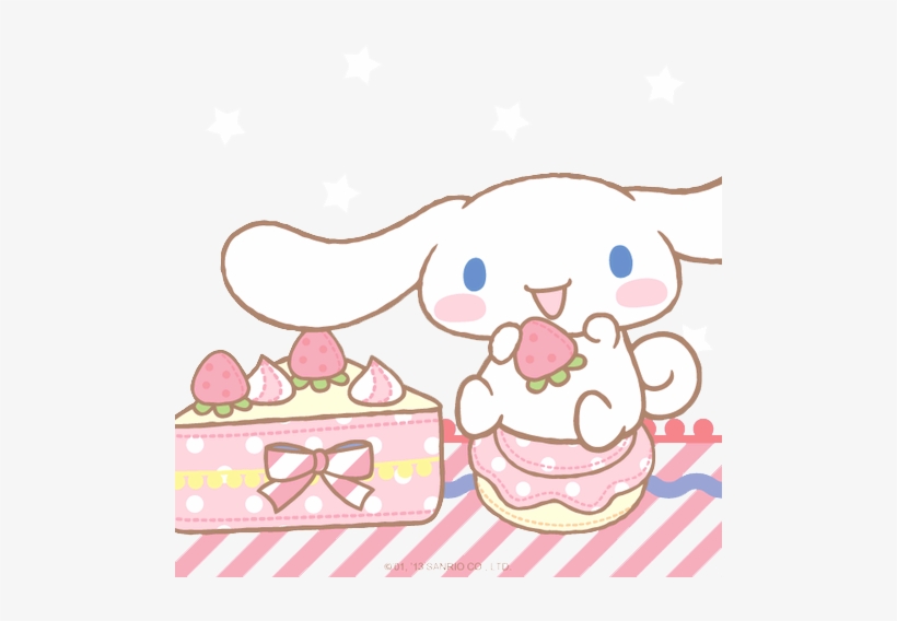 Cinnamoroll Loves Strawberry Cheesecake - Cute Cinnamoroll, transparent png download
