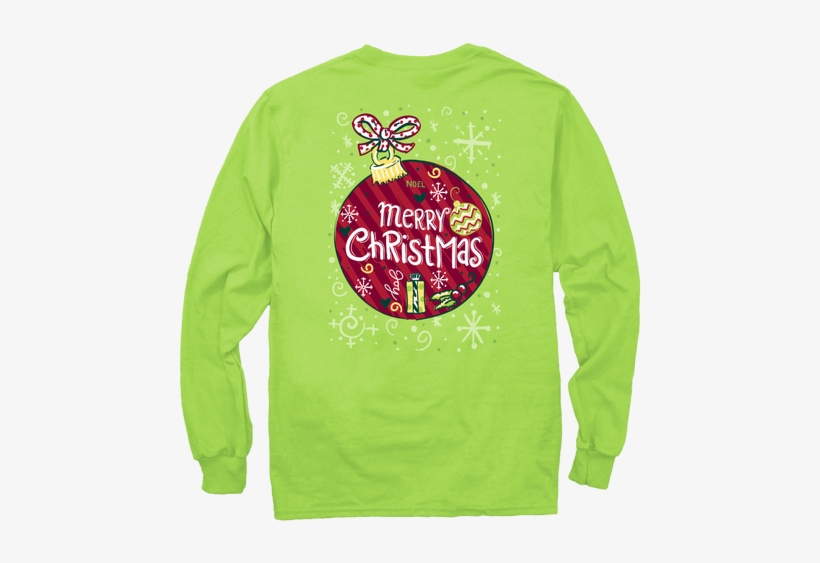 Merry Christmas Ornament-christmas Shirt, Christmas - Sweater Merry Christmas Girls, transparent png download