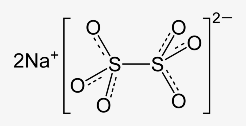 Sodium Dithionate 2d - Sodium Metabisulfite Structure, transparent png download