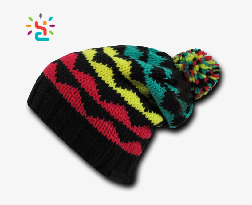 Jamaica Knitted Rasta Hat,striped Crochet Patterns - Cuglog K2 Slouch Beanies Beany For Men Women Pom Pom, transparent png download