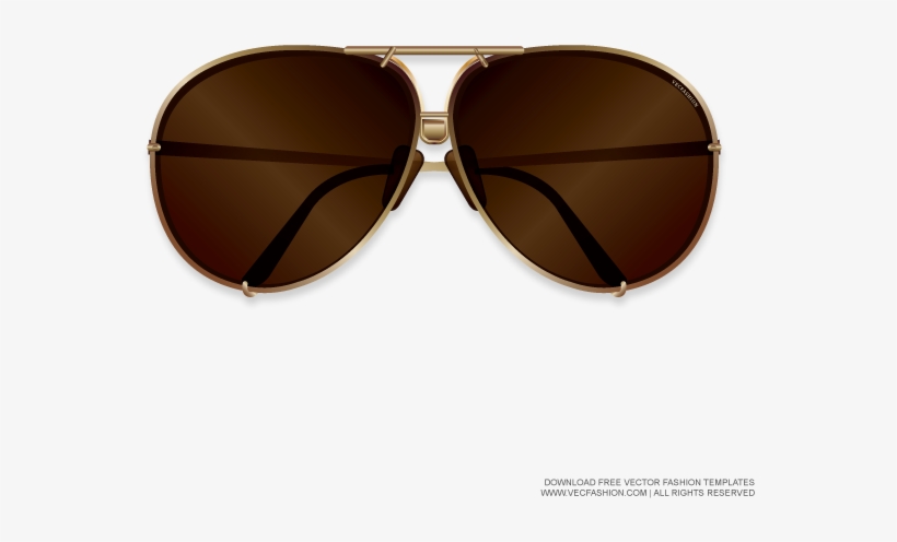 Men Sunglasses Vector Template - Reflection, transparent png download