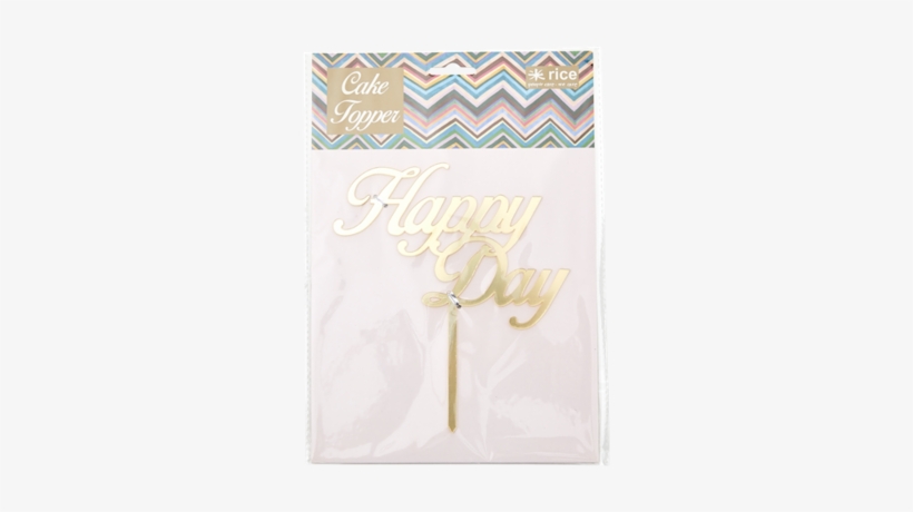 Large 'happy Days' Cake Topper - Rice Happy Day Cake Topper, transparent png download