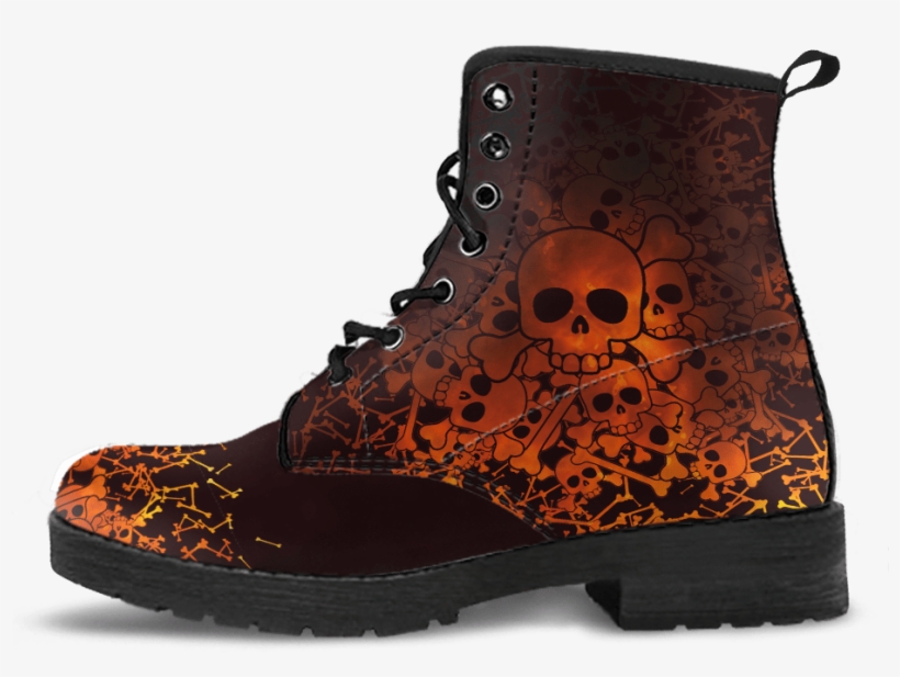 Skull Obsession Fire Skulls Boots - Botas Del Sol Y La Luna, transparent png download