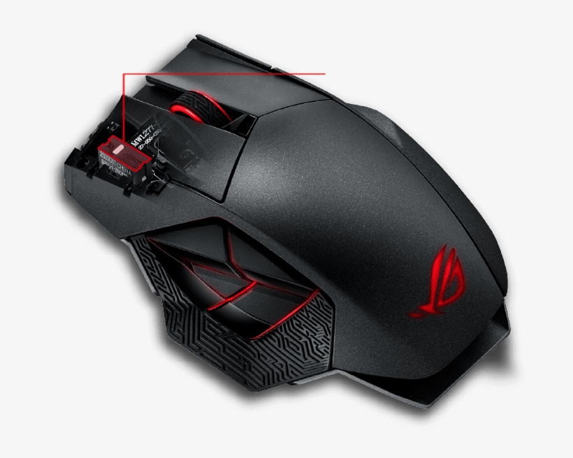 Customizable Switch Socket Design - Asus Rog Spatha Wireless Gaming Mouse, transparent png download
