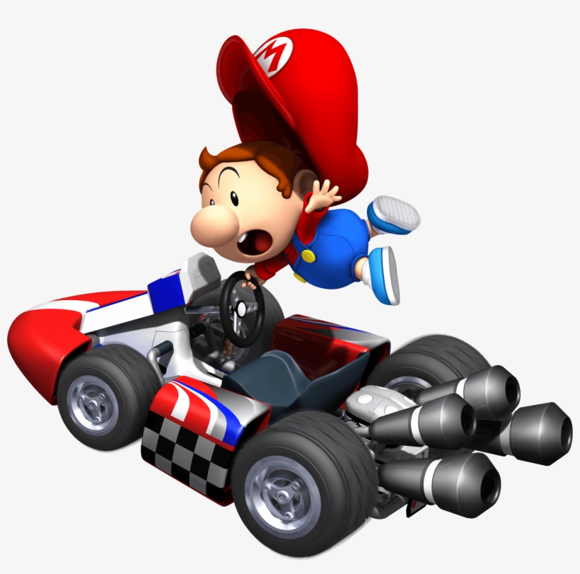 Baby Mario Driving Kart - Mario Kart Wii Baby Mario, transparent png download
