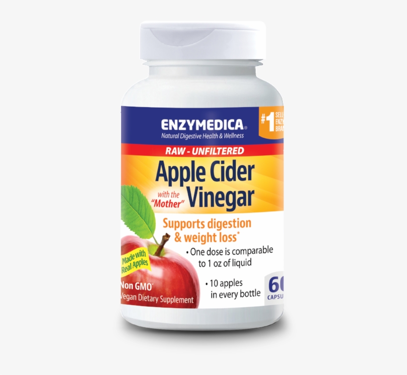 Apple Cider Vinegar - Enzymedica Apple Cider Vinegar, transparent png download