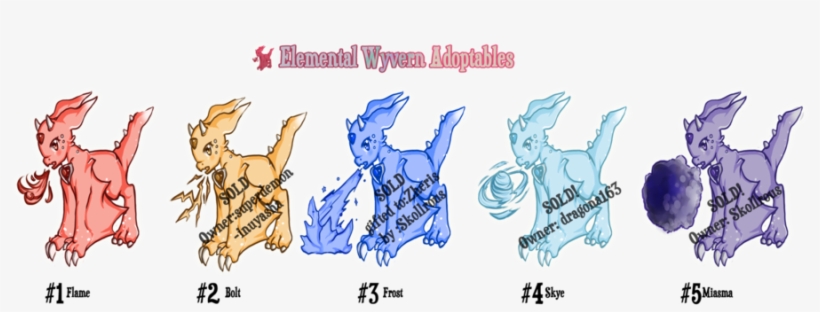 Baby Wyvern Adoptables For Sale[open] By Seraphenigma23 - Baby Wyverns, transparent png download