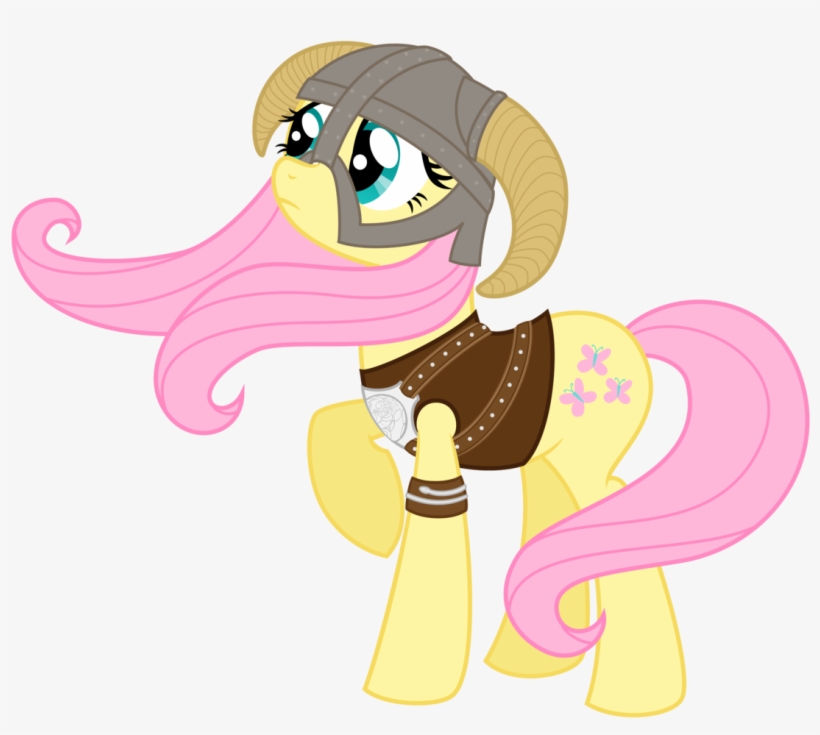 Nianara, Dovahshy, Fluttershy, Helmet, Safe, Skyrim, - Mlp Pokemon, transparent png download