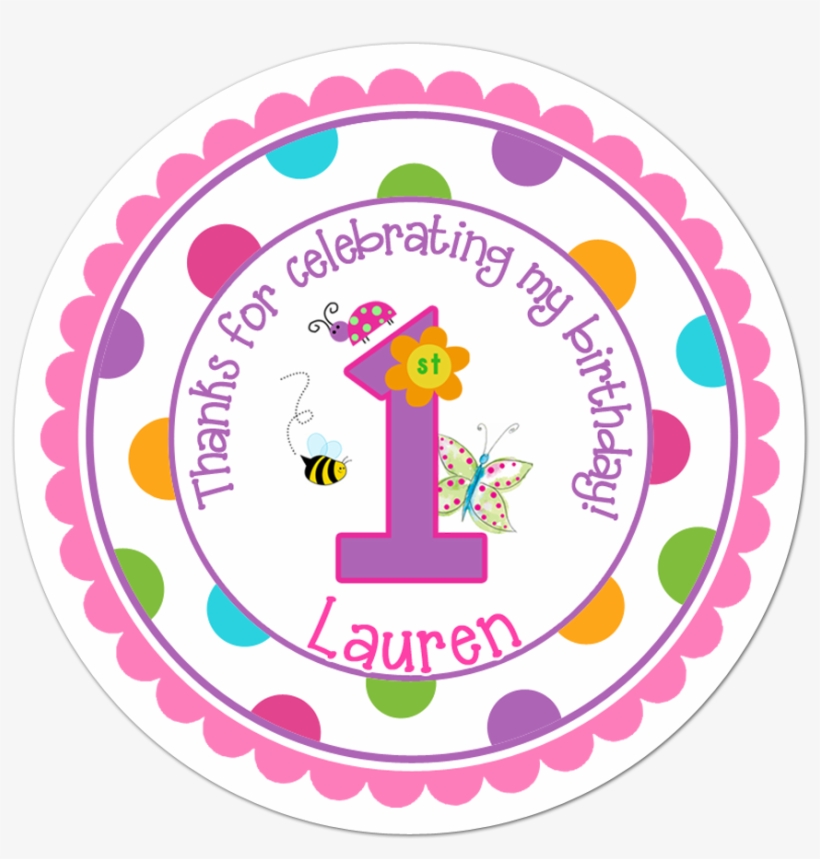 Garden Party Wide Polka Dot Border Personalized Sticker - Vita Crunch Granola, Almond - 2 Lbs (907 G), transparent png download