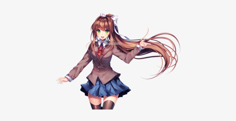 Doki Doki Literature Club - Doki Doki Literature Club Monika Png, transparent png download