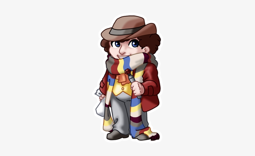 Link Back If You Use Online Fourth Doctor, Doctor Who, - Fourth Doctor Who Chibi, transparent png download