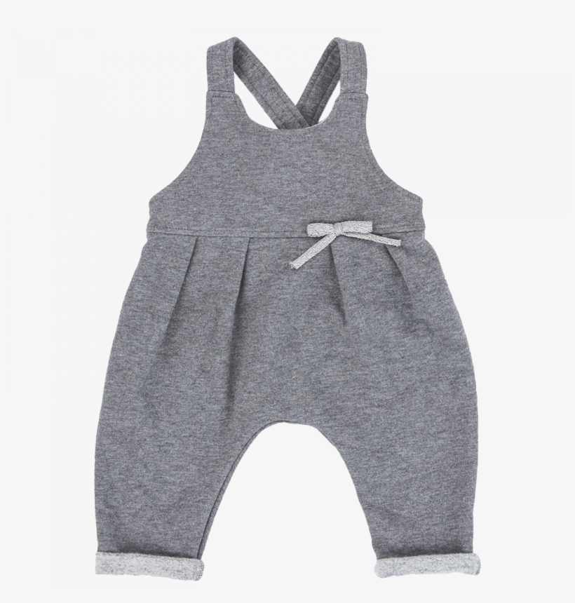 Smoky Grey Overalls In Cotton Fleece - One-piece Garment, transparent png download