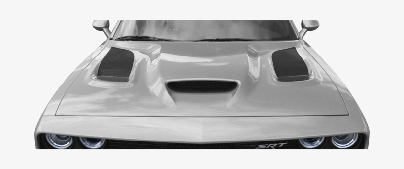 Dodge Challenger 2015 To Present Srt Hellcat Hood Vent - Challenger Hellcat Hood Stripe, transparent png download