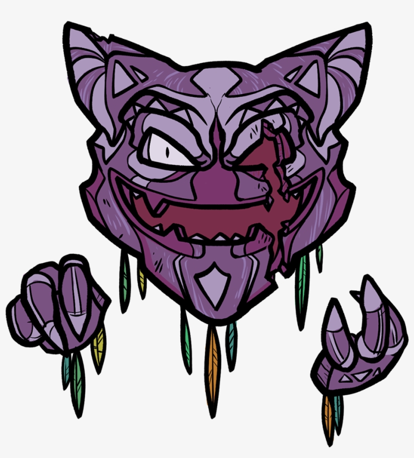 Two Different Evolutionary Lines For Gastly, Haunter - Pokemon Forma Alola Fanart, transparent png download