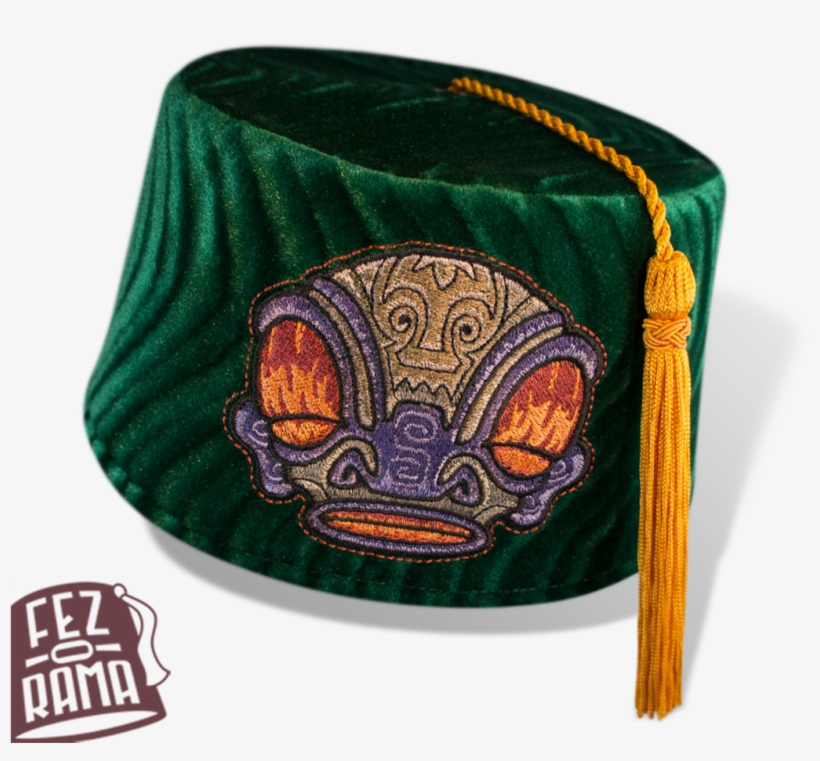 Green Hiamoe Tiki Fez - Fez, transparent png download