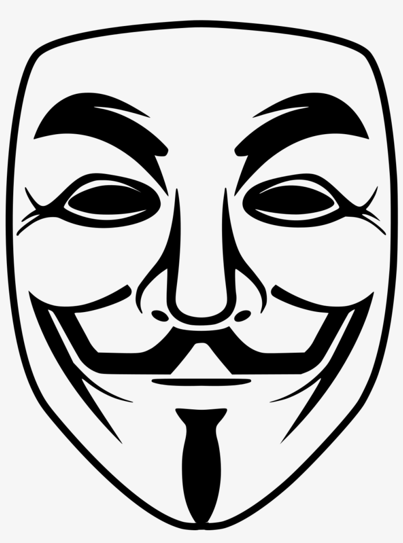 File - Mascara De Anonymous Dibujo, transparent png download