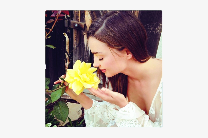 “ ” - Miranda Kerr And Flowers, transparent png download